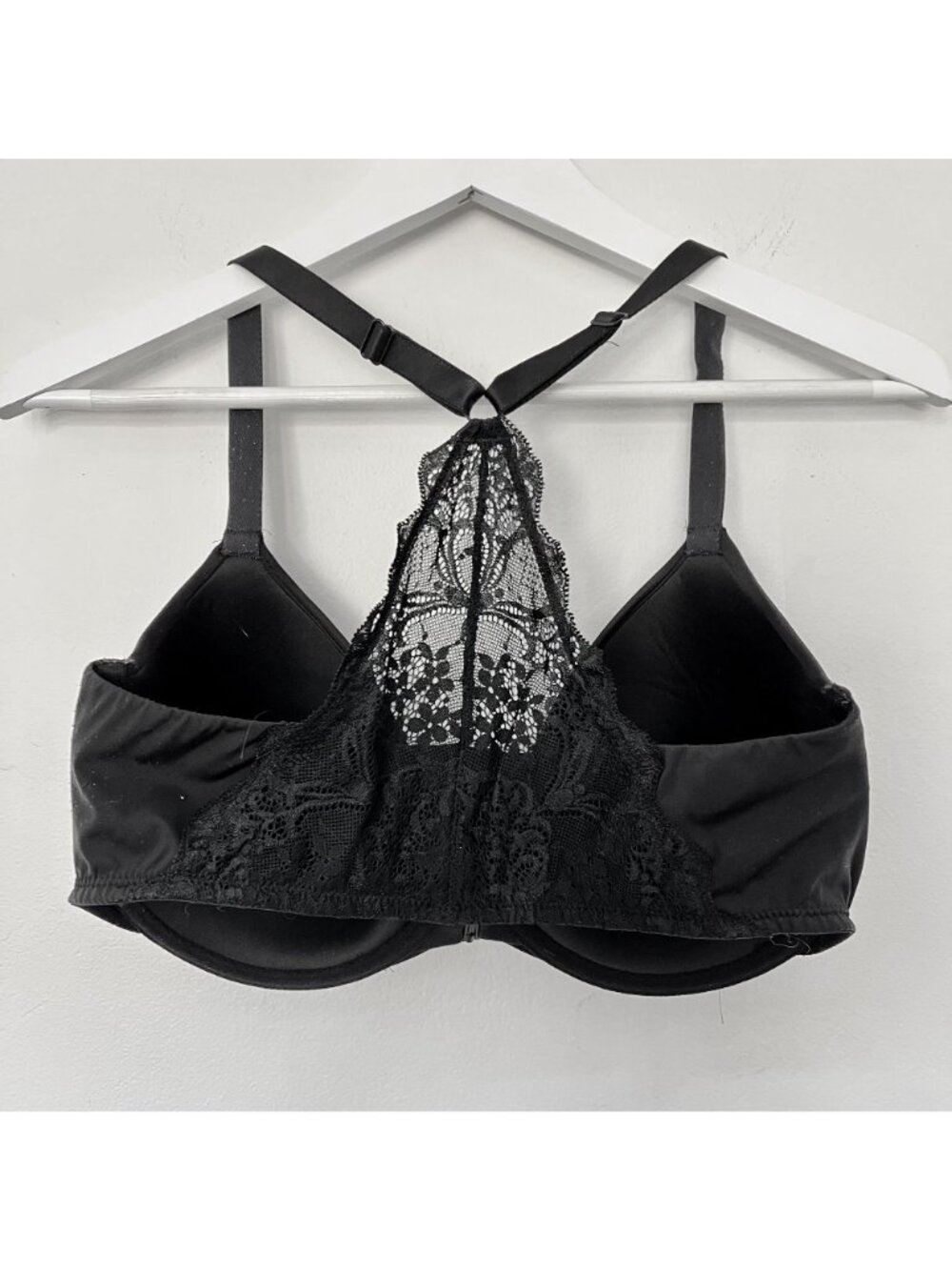 Wacoal Lace Impression Front Close Racerback T-Shirt Bra Sz 36DD EUC Comfortable - Picture 3 of 7